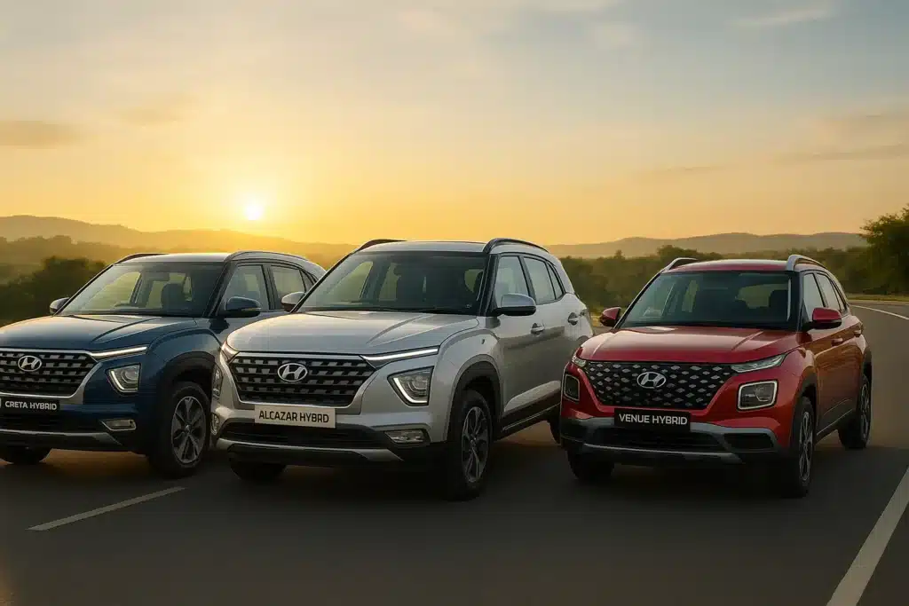 3 Upcoming Hyundai Hybrid SUVs In India 2025 – Creta Hybrid, Alcazar Hybrid, Venue Hybrid