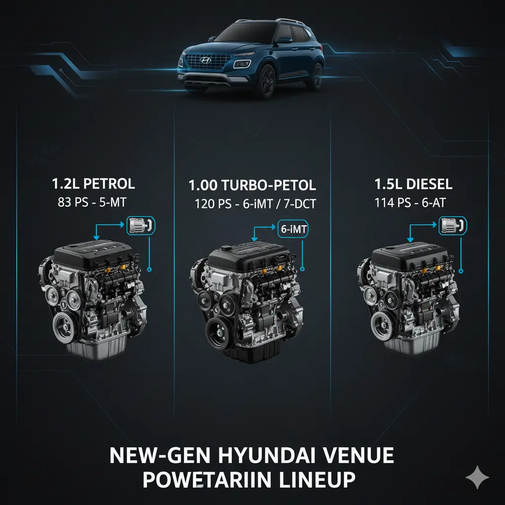 New-Gen Hyundai Venue: Powertrain, Drive & Terrain Modes Explained