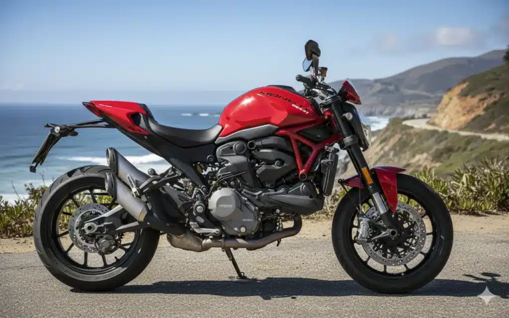 2026 Ducati Monster 890cc V2 Engine Naked Bike in Ducati Red