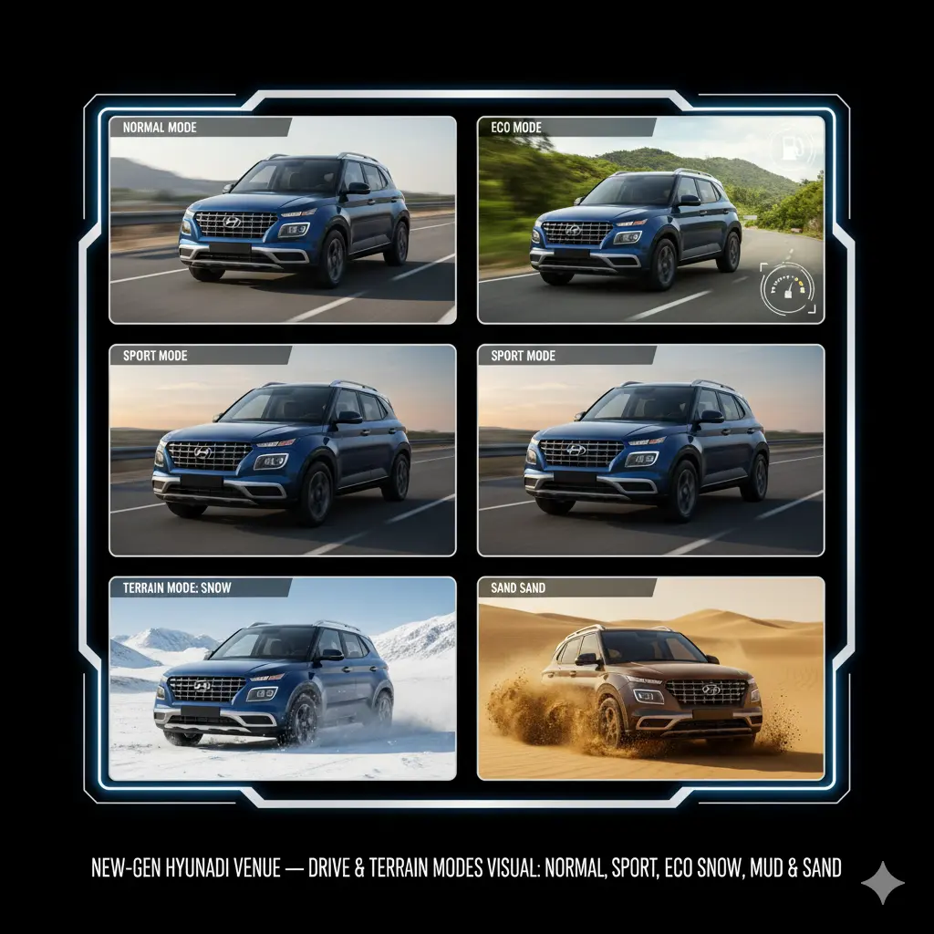 New-Gen Hyundai Venue: Powertrain, Drive & Terrain Modes Explained