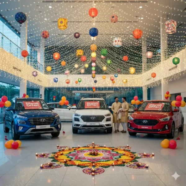 Hyundai Diwali Offers 2025 – Festive discounts on Creta, Venue, and i20 cars in India