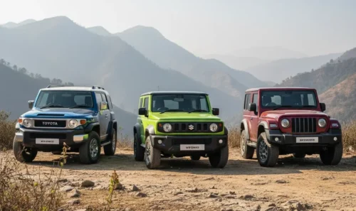 Toyota FJ vs Maruti Jimny vs Mahindra Thar – On-Paper Comparison