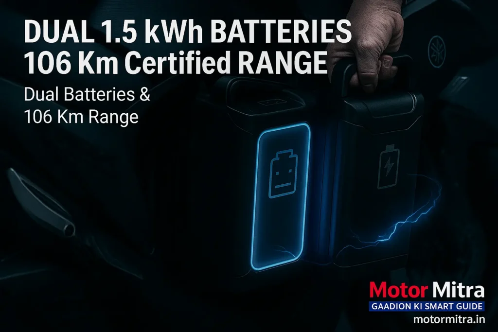 New Yamaha Aerox-E Debuts with Dual Batteries & 106 Km Range | 2025