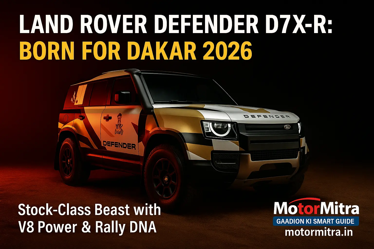 Rally-Ready Beast Gears Up 2026: “Land Rover Defender Dakar D7X-R” Revealed | 2025