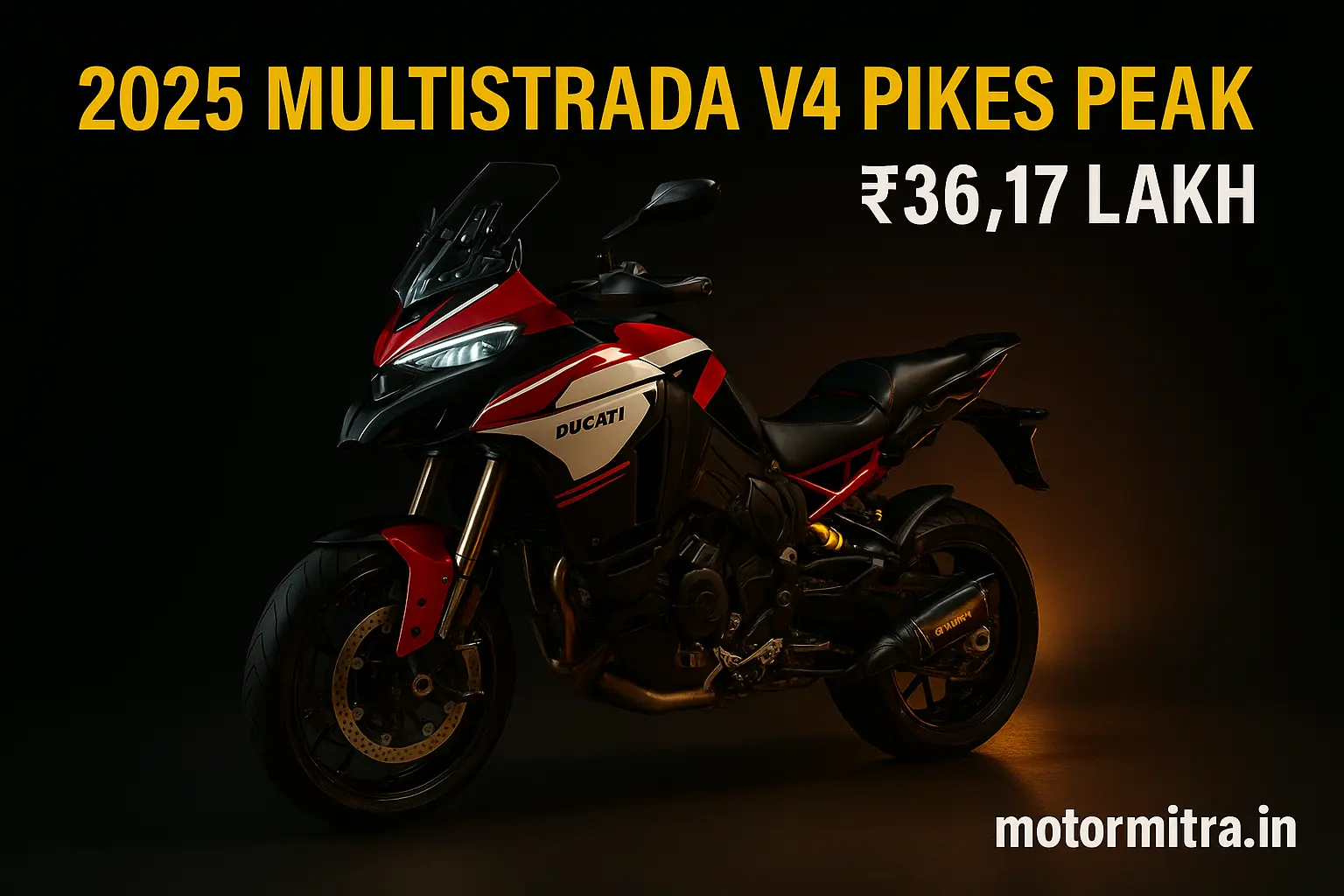 New Ducati Multistrada V4 Pikes Peak launched In India 2025 – At ₹ 31.48 Lakh