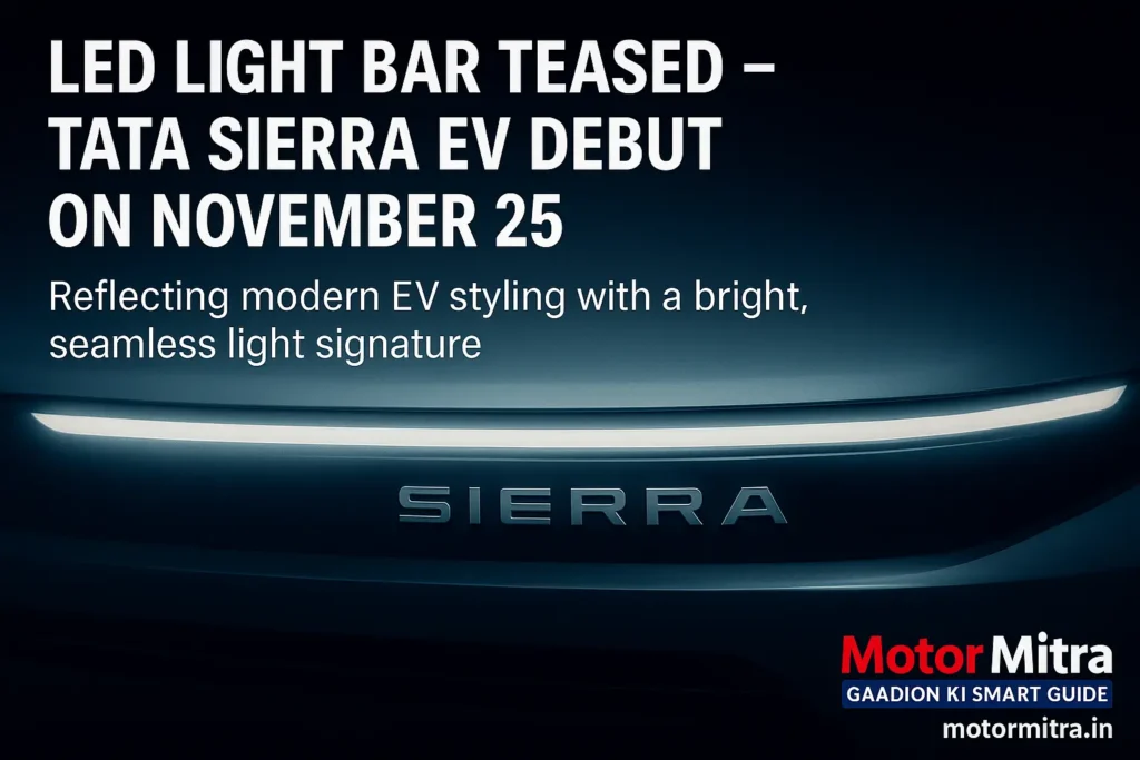 New Tata Sierra Electric Version Teased Ahead Of Nov 25 Debut