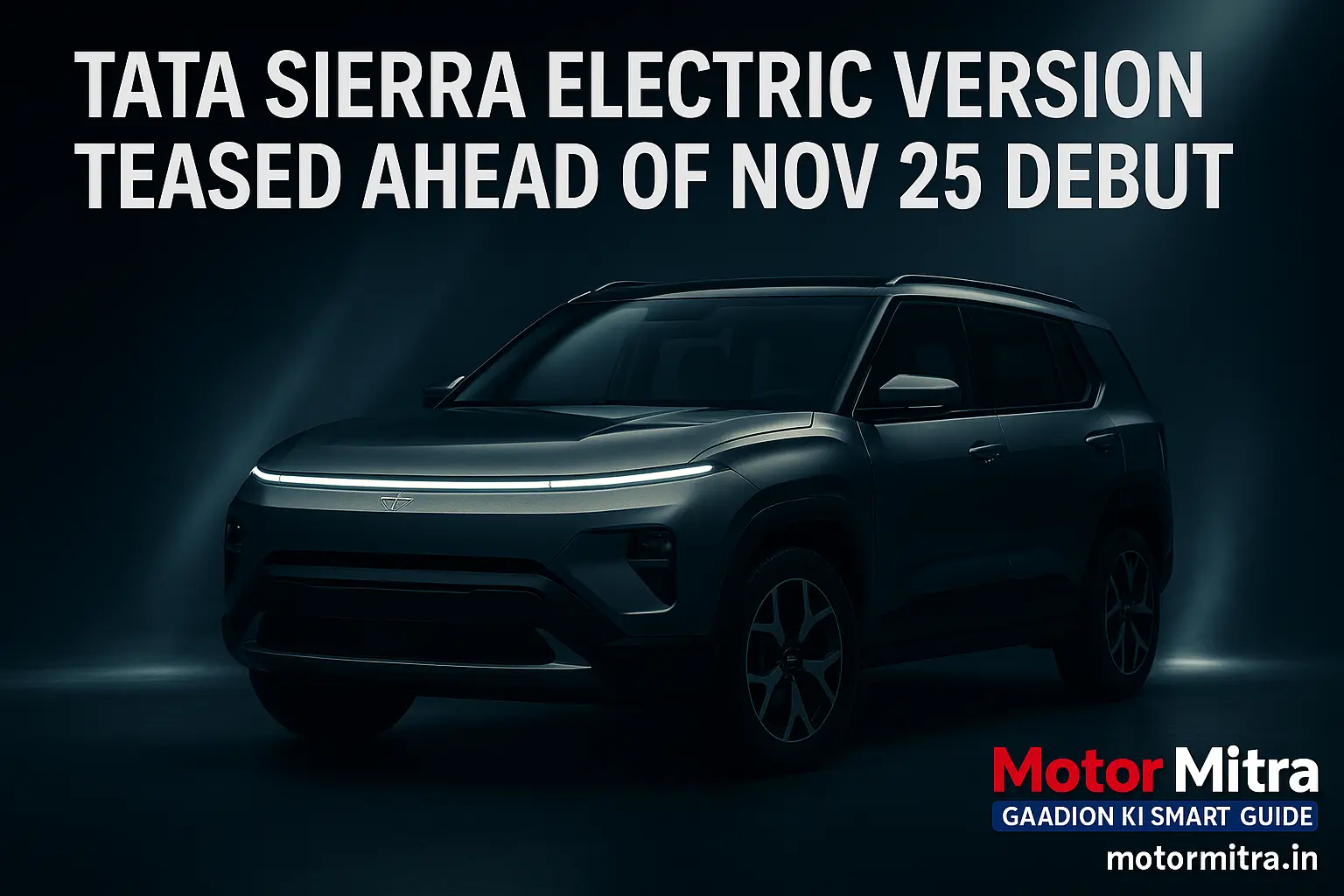 New Tata Sierra Electric Version Teased Ahead Of Nov 25 Debut