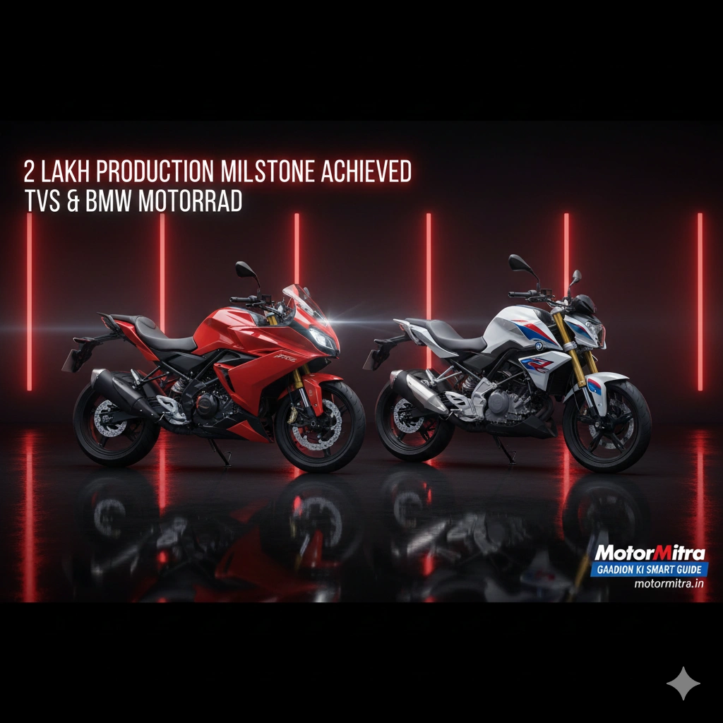 TVS & BMW Motorrad Cross 2 Lakh Production Milestone- India Begins Manufacturing of New BMW F 450 GS- Upcoming in 30 Days