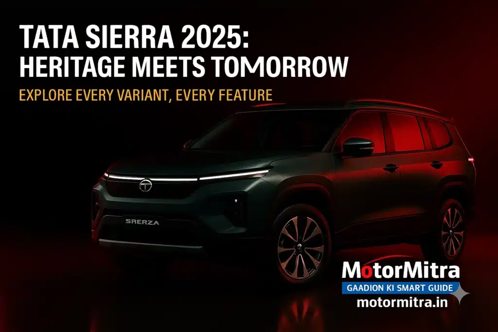 Tata Sierra 2025 SUV- Detailed variant-wise features