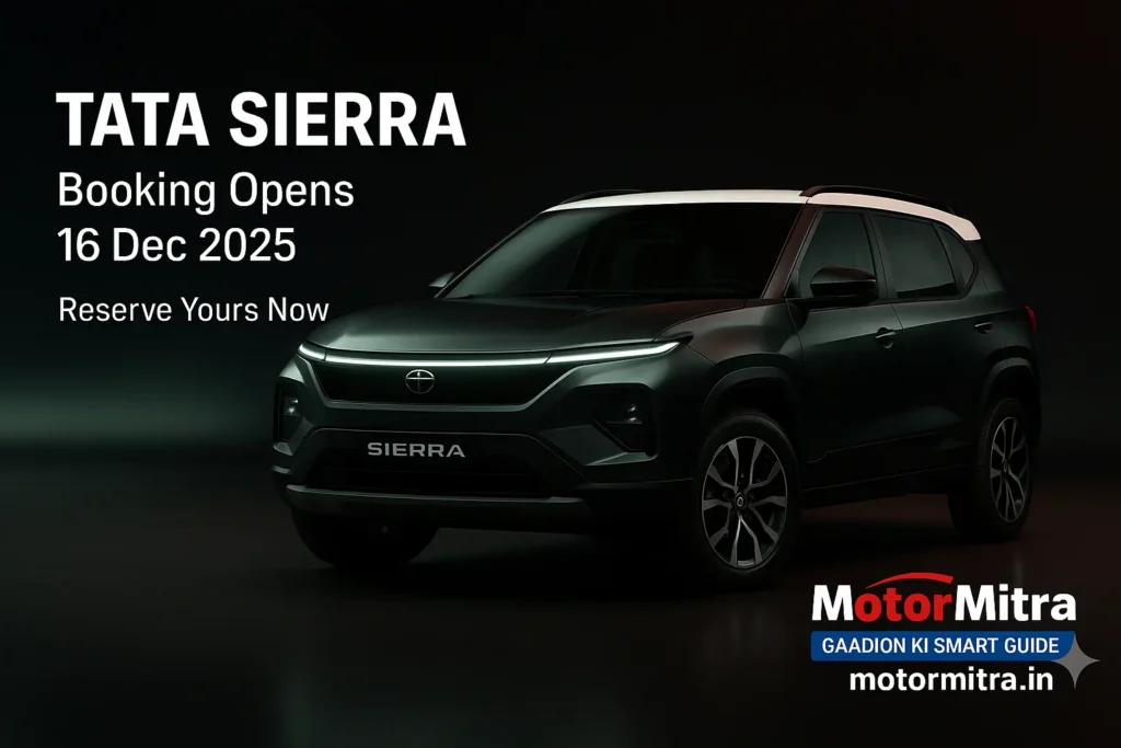 New Tata Sierra– Booking Opens in 19 Days!– Delivery Date, Variants & What to Expect