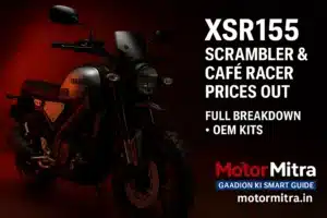 New Yamaha XSR 155 Scram & Cafe Racer Accessory Prices Out: 2025