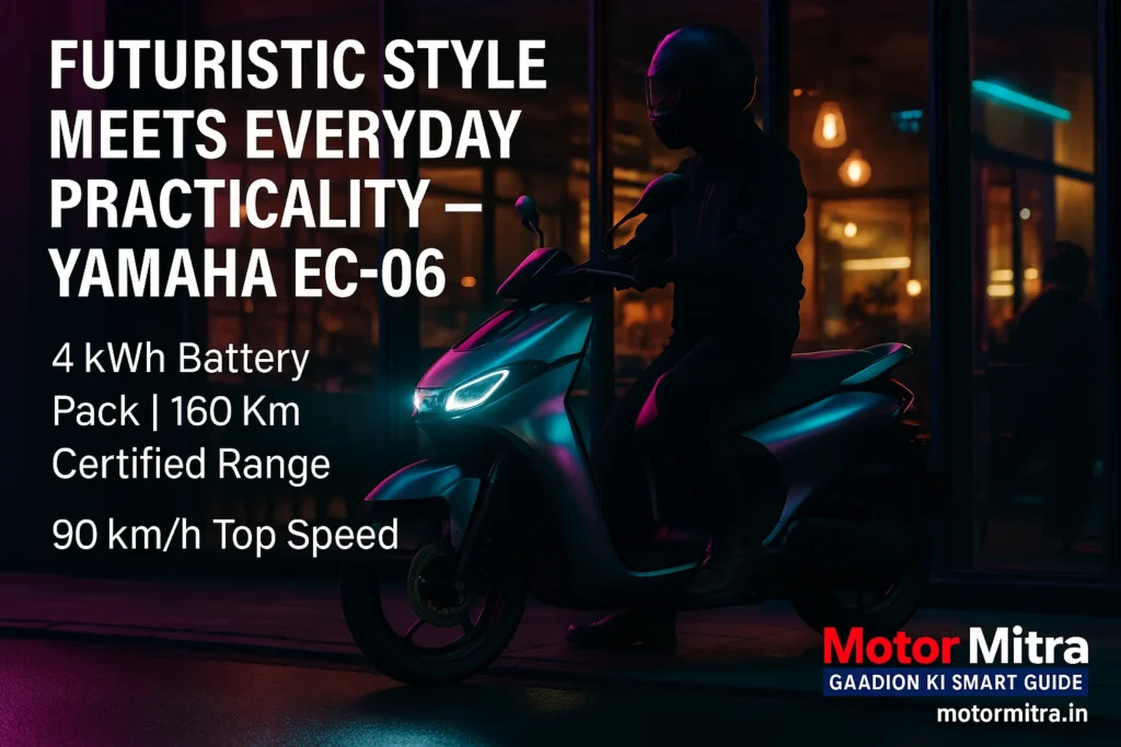 New Yamaha EC-06 EV Scooter Unveiled With 160 km Range- 2025