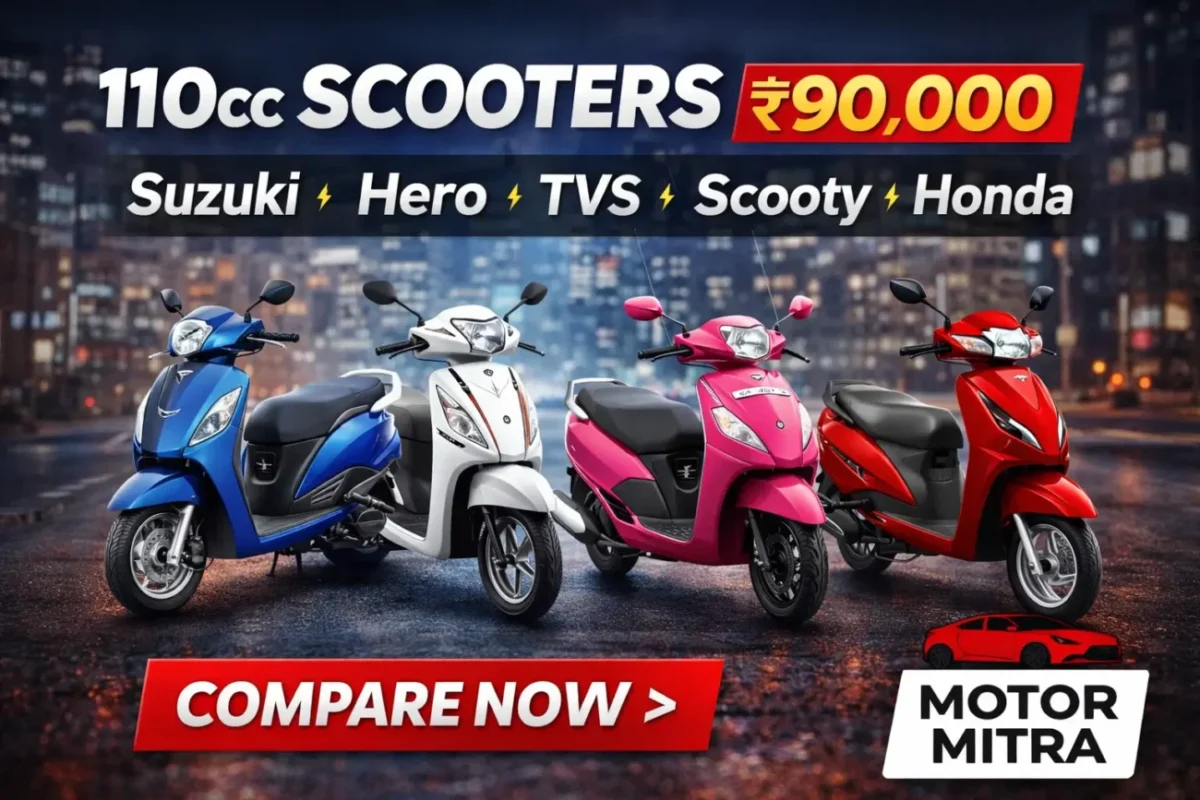 110cc Scooters Under ₹90,000 in 2025 — Suzuki, Hero, TVS & Honda