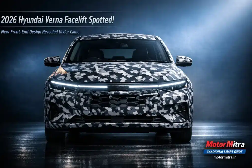 2026 Hyundai Verna Facelift Spotted Testing New Front & Rear Design Revealed
