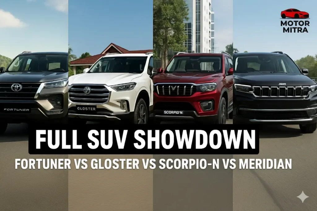 2026 SUV Comparison Fortuner, Gloster, Scorpio-N & Meridian Explained