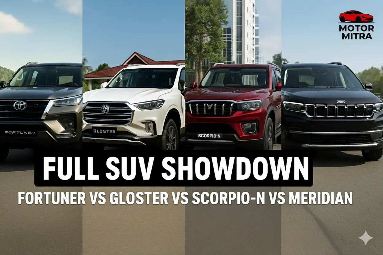 2026 SUV Comparison Fortuner, Gloster, Scorpio-N & Meridian Explained