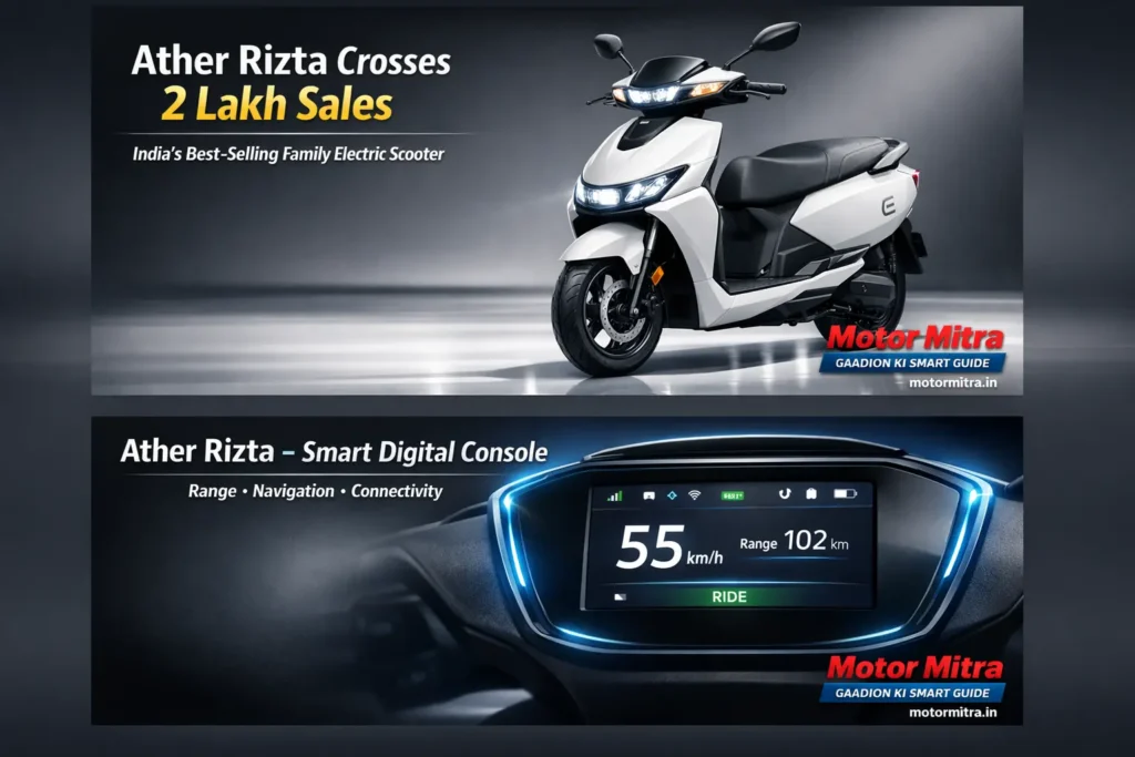 Ather Rizta Cross 2-Lakh Sales Milestone— India’s New Best-Selling Family Electric Scooter- 2025
