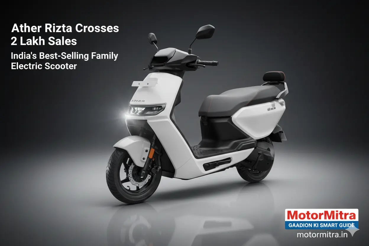 Ather Rizta Cross 2-Lakh Sales Milestone— India’s New Best-Selling Family Electric Scooter- 2025