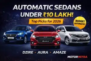 Best Automatic Sedans Under ₹10 Lakh in India (2026)