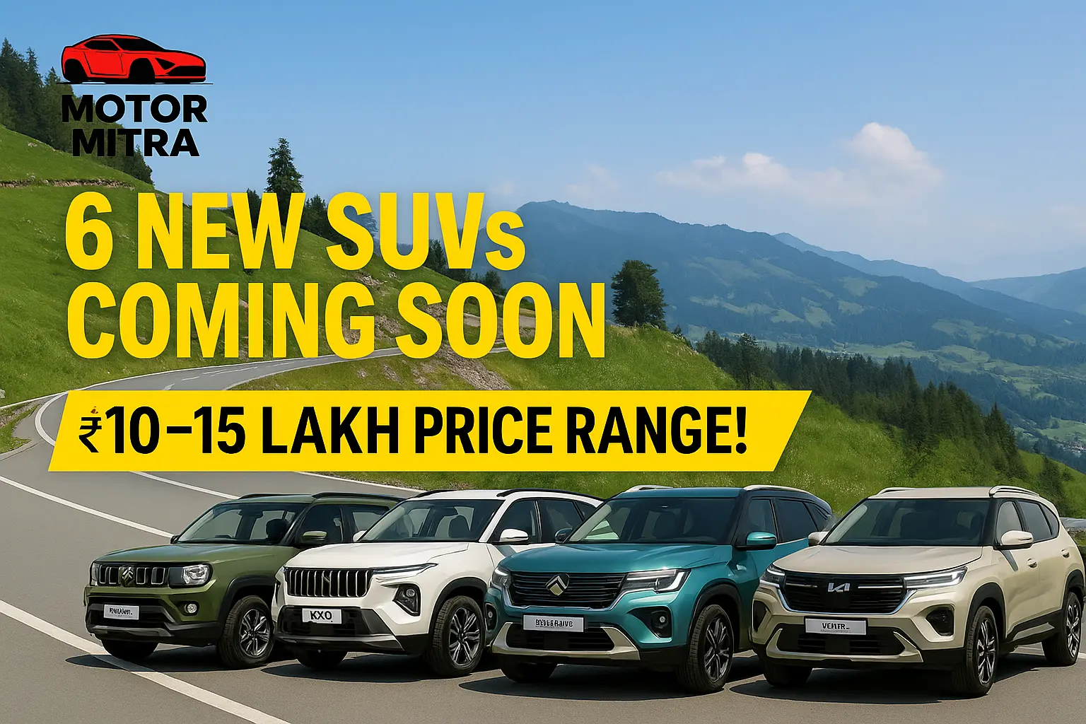 6 New SUVs Under ₹15 Lakh Coming Soon – Tata Sierra, New Duster, 3XO Lead the Charge!