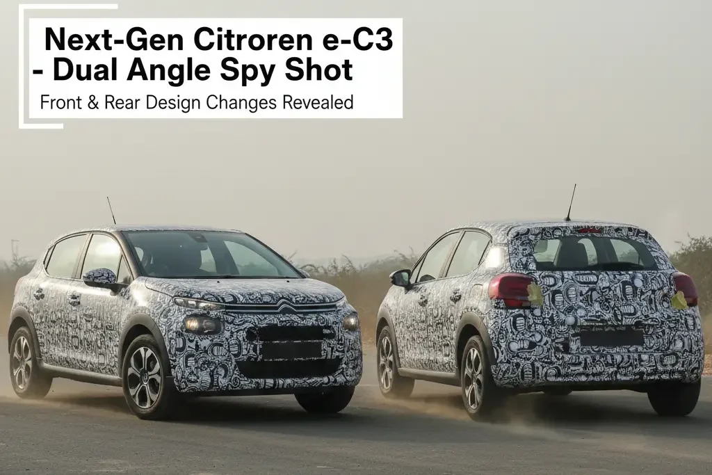 New Gen Citroen e-C3 Spied Testing In India 2025— Big EV Upgrade Coming Next Year?
