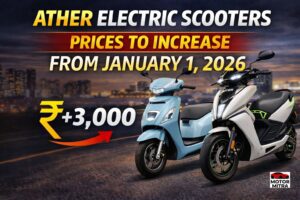 Ather Electric Scooters Set to Get Costlier From January 1, 2026