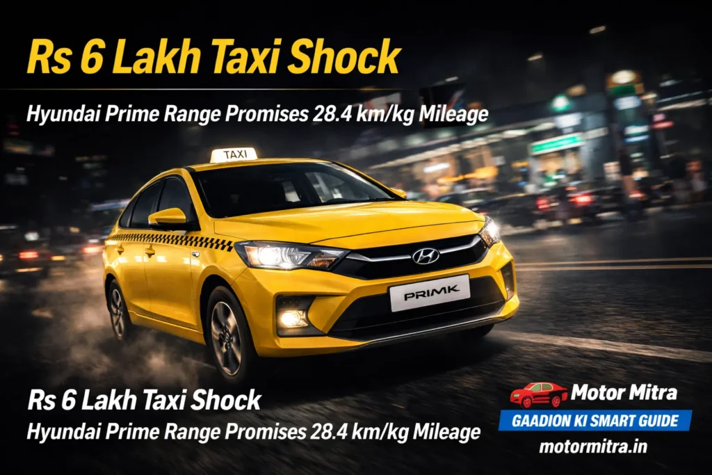 Taxi Market Under Attack! Hyundai Launches Prime Taxi Range at Rs 6 Lakh, 28.4 km/kg Claim