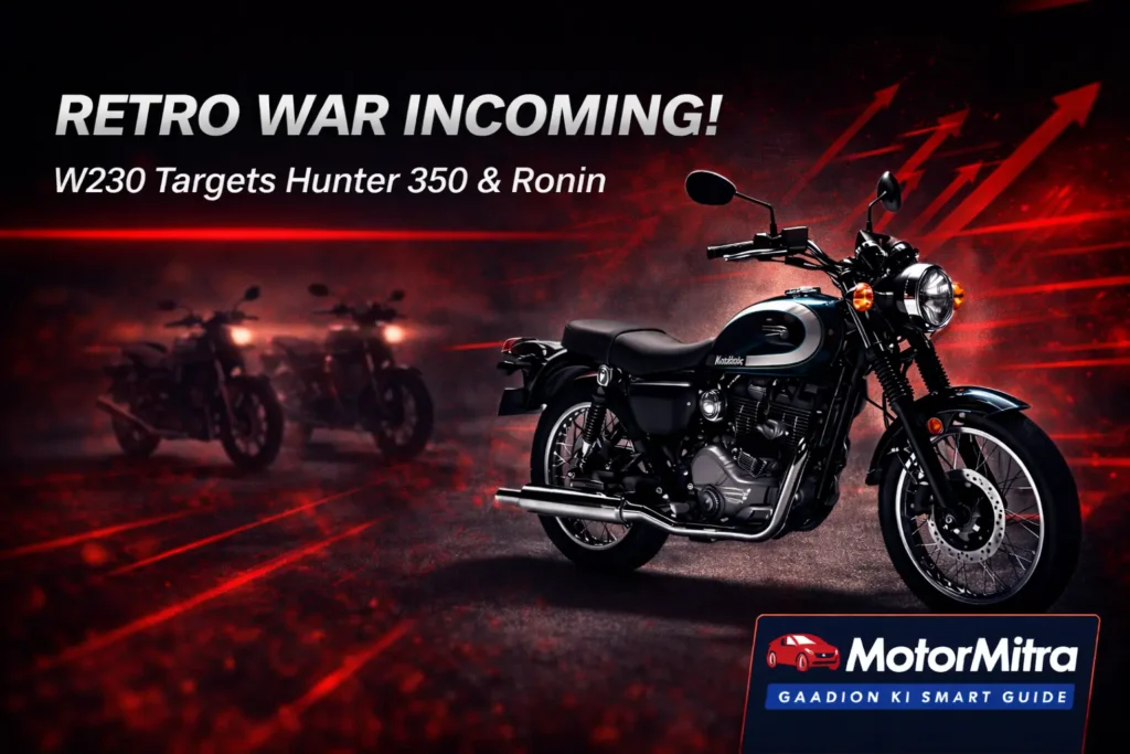 Big Threat To Ronin, Hunter 350? Kawasaki’s Retro Kawasaki W230 Teased For India