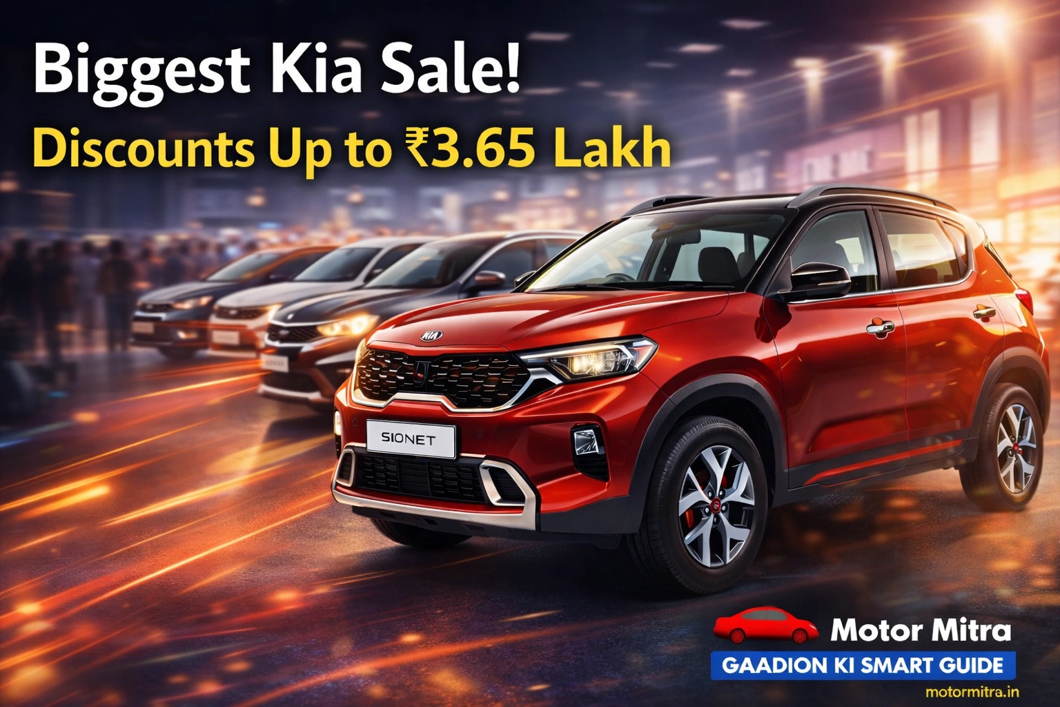 Biggest Kia Discount Alert Save Up to ₹3.65 Lakh on Kia Sonet, Syros & Other Models