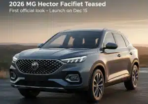 2026 MG Hector Facelift's First Look Revealed, Launching on Dec 15