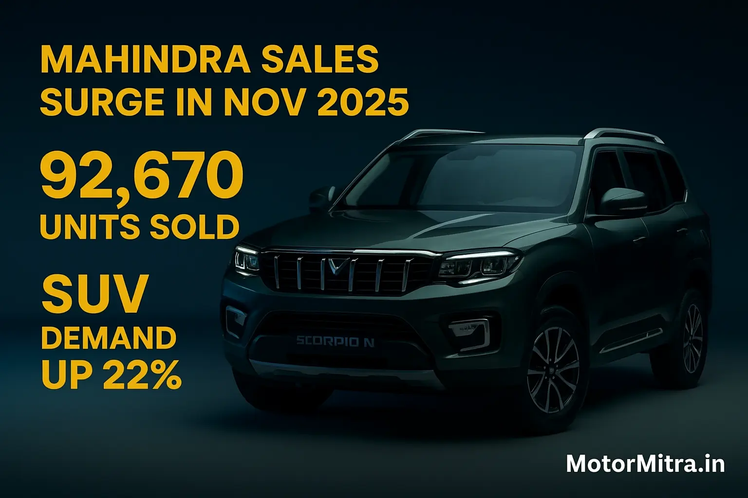 Mahindra Sales Surge in Nov 2025