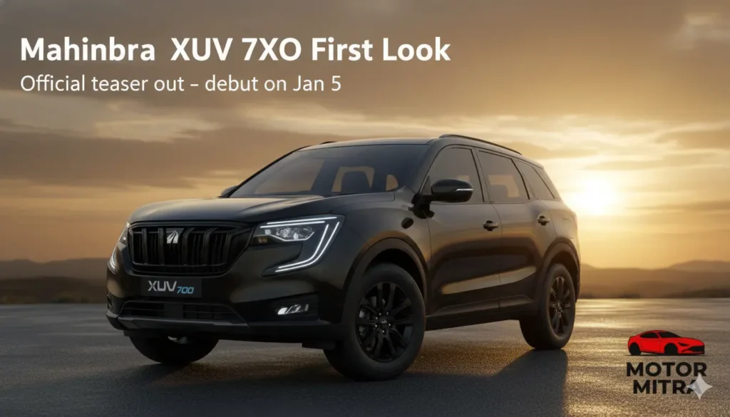 Mahindra XUV 7XO Teased Ahead of Debut on Jan 5- Features & Expectations