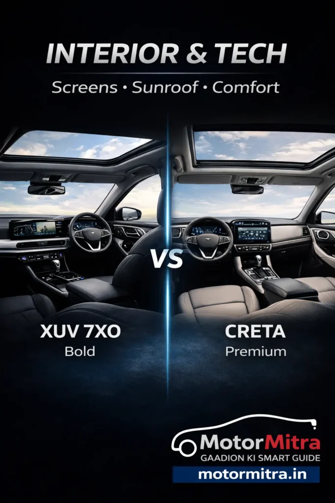 Mahindra XUV 7XO vs Hyundai Creta- Full Comparison & Expected Variant Wise Features
