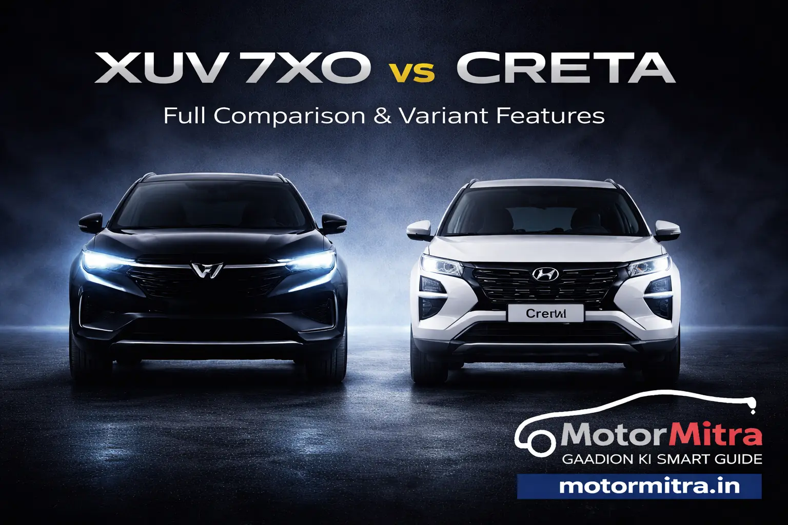Mahindra XUV 7XO vs Hyundai Creta- Full Comparison & Expected Variant Wise Features