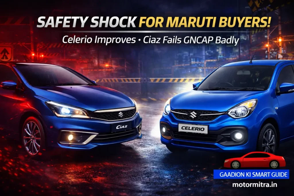 Safety Shock for Maruti Buyers! Celerio Improves, Ciaz Fails GNCAP Badly- 2025