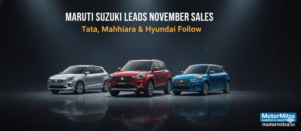 Maruti Suzuki Leads November- 2025 Car Sales- Tata, Mahindra & Hyundai Follow