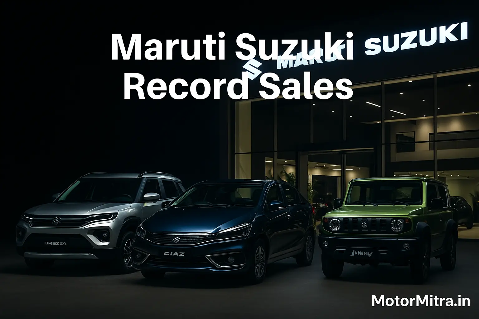 Maruti Suzuki Hits All-Time Record 2,29,021 Cars Sold in Nov 2025
