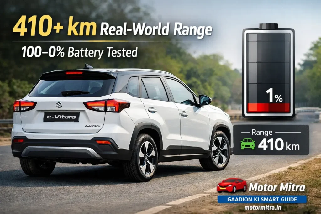 Maruti Suzuki e-Vitara Detailed Drive Review & 100–0% Range Test: Real-World EV for Indian Roads?