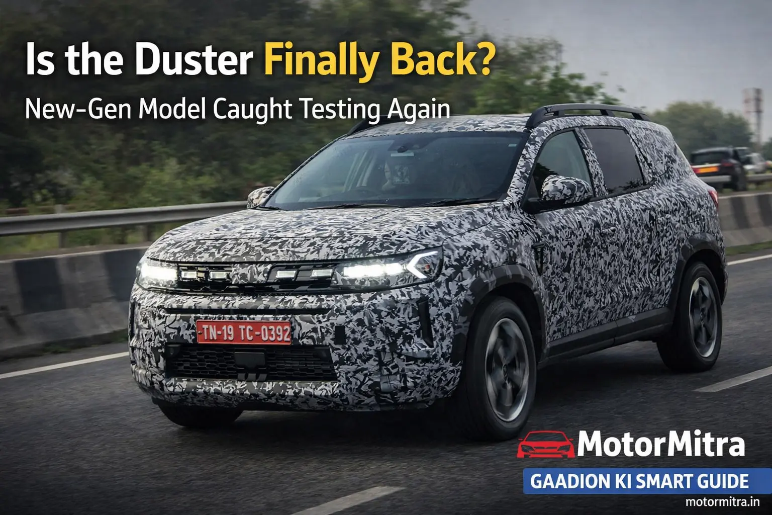 Renault’s Big Comeback? New Gen Duster Spotted Testing Again Ahead of India Launch 2026