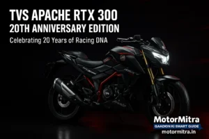 TVS Apache RTX 300 20th Anniversary Edition Unveiled 2025- Full Details