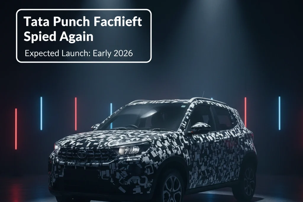 New Tata Punch Facelift Spied Testing Again In India– Expected Launch in Early 2026