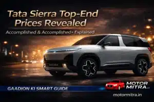 Tata Sierra Accomplished & Accomplished+ Price Revealed– Top-End Variants Explained 2025