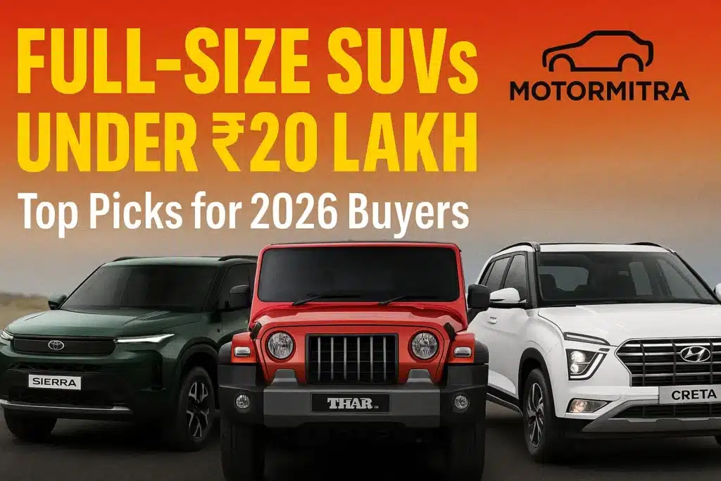 Top Full-Size SUVs Under ₹20 Lakh in 2026 – Sierra, Creta, Thar & More!