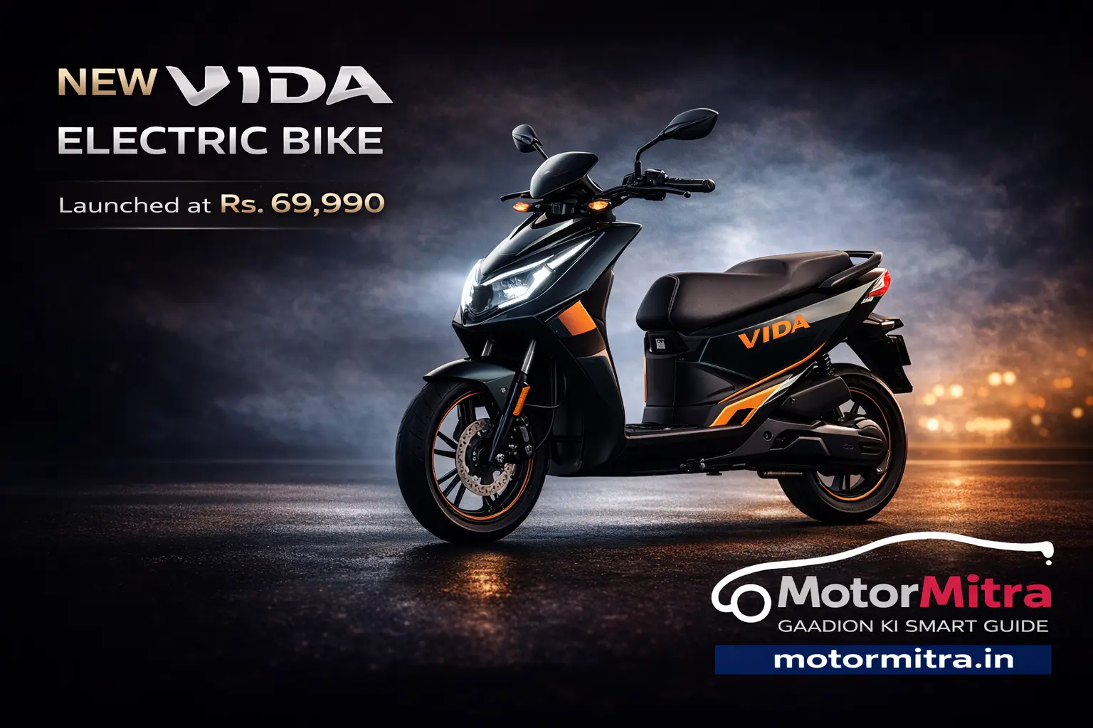 Hero New Vida Electric Bike Launch at Rs. 69,990 With Ultra Premium Upgrades