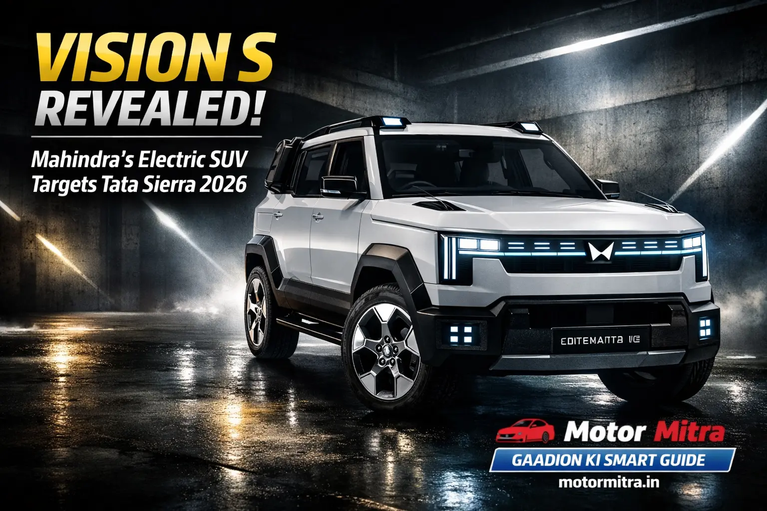 Vision S Revealed! Mahindra’s New Electric SUV Targets Tata Sierra 2026