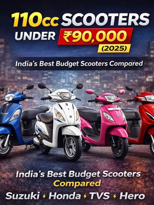 110cc Scooters Under ₹90,000 in 2025 — Suzuki, Hero, TVS & Honda