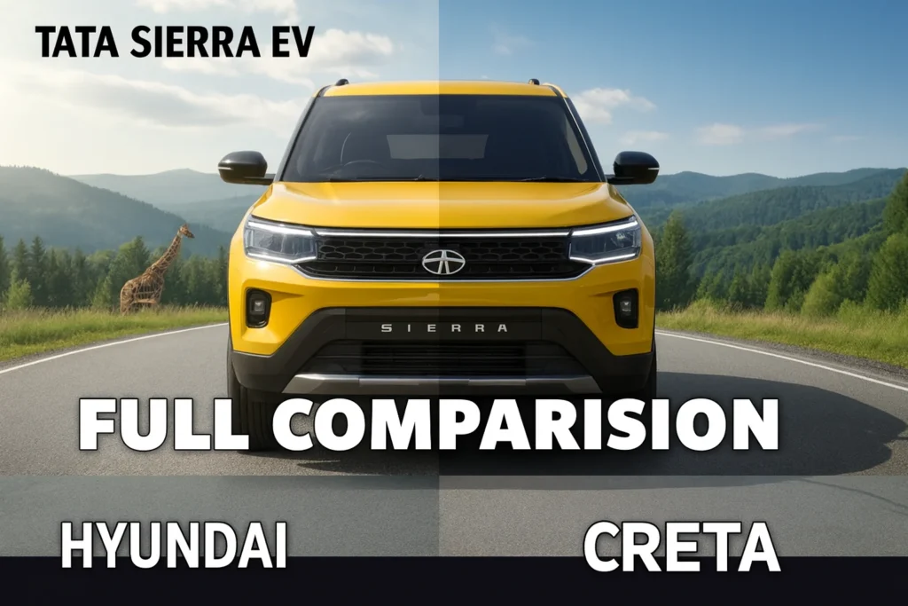 New Tata Sierra vs Hyundai Creta Comparison 2025