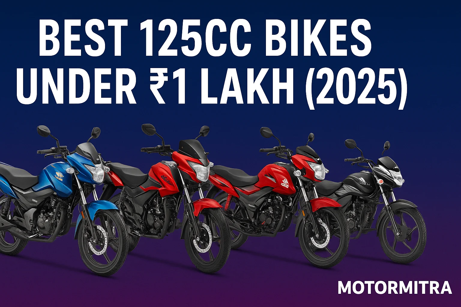 Best 125cc Bikes Under ₹1 Lakh (2025)