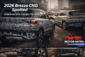 2026 Maruti Brezza CNG Testing Begins— Underbody Tank Changes the Game