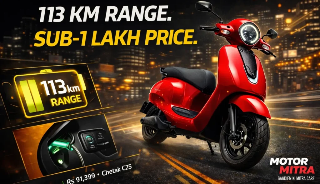 Bajaj’s Big EV Play: New Chetak C25 Promises 113 km Range at Rs 91,399